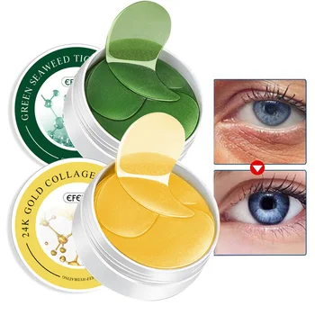 

60 Pieces Gold Hydrogel Eye Firming Eye Mask Hydrating Fade Dark Circles Fine Lines Eye Mask MP789