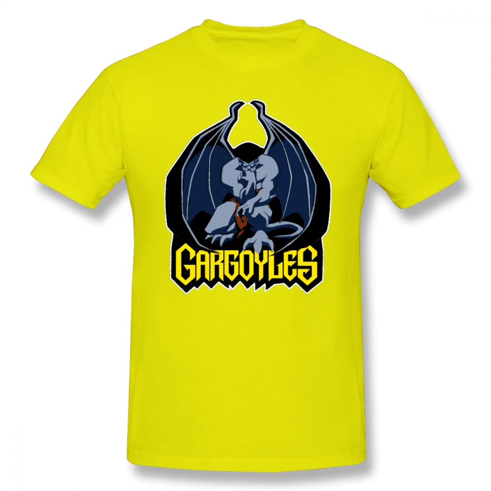 One yona gargostyle, футболка, Gargoyles, goliathe, Мужская футболка, 5x, футболка с принтом, короткий рукав, лето, 100 хлопок, отличная футболка - Цвет: Yellow