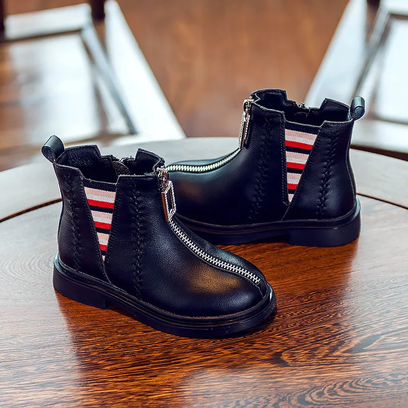 Autumn New Kids Princess Boots Children Warm Ankle Boots Baby Girls Rhinestone Boots Brand Black Shoes Fashion Sweet Soft Boots