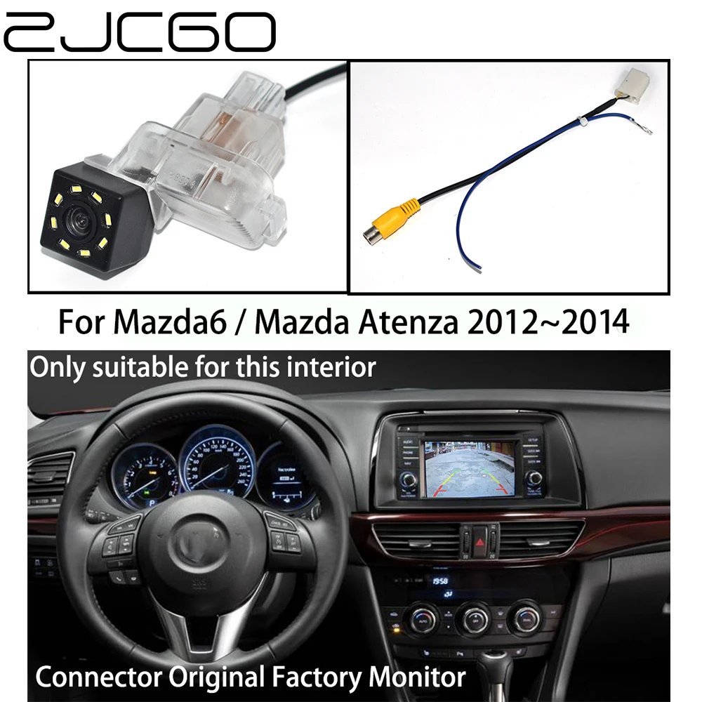 

ZJCGO HD Car Rear View Reverse Back Up Parking Camera Upgrade Original Car OEM Monitor for Mazda 6 Mazda6 Atenza 2012 2013 2014