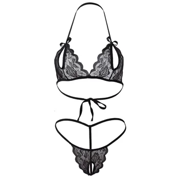 

Temperament and interest clothing Sexy lingerie mini swimsuit ladies see-through three-point bikini set
