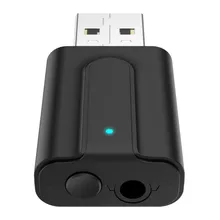 Подключи и играй USB Bluetooth 5,0 передатчик приемник AUX 3,5 мм привод бесплатный небольшой аудио адаптер