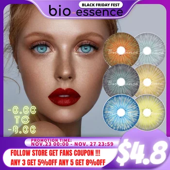 

Bio-essence Official New York Blue Eye Contacts Prescription -0.00 to -8.00 power Colored Lenses for Eyes 2pcs(1Pair) Yearly