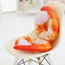 Модель креветки мясо подушка для шеи u-образные плюшевые игрушки Nap шеи Guard креативный крутой мультфильм студентов пашуи подушка для обеденного перерыва