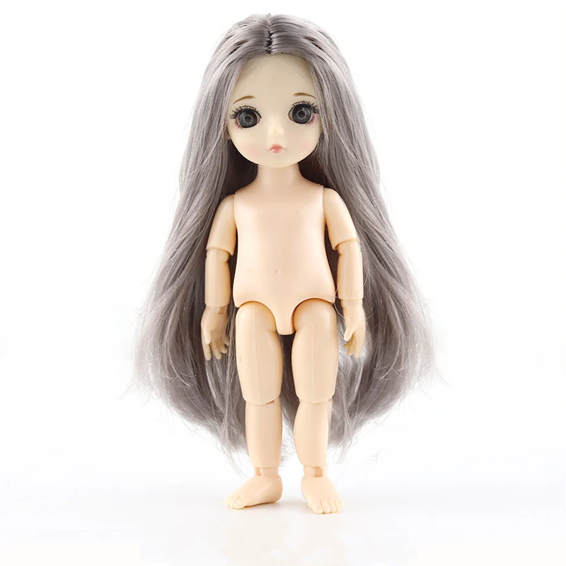 13 подвижных шарнирных 15 см 1/8 куклы игрушки BJD Детская кукла Обнаженная Женская мода тела Куклы Игрушки для девочек подарок нормальная кожа - Цвет: Gray A