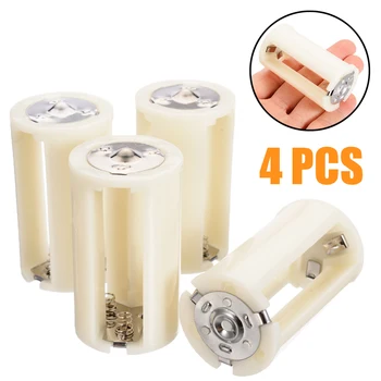 

Mayitr 4pcs 3x AA to D Size Battery Adapter Converter Holder Switcher AA To D Batteries Case Box For Battery