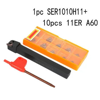 

Kit Tool holder set Right Hand SER1010H11 Threading 10pc Carbide Lathes