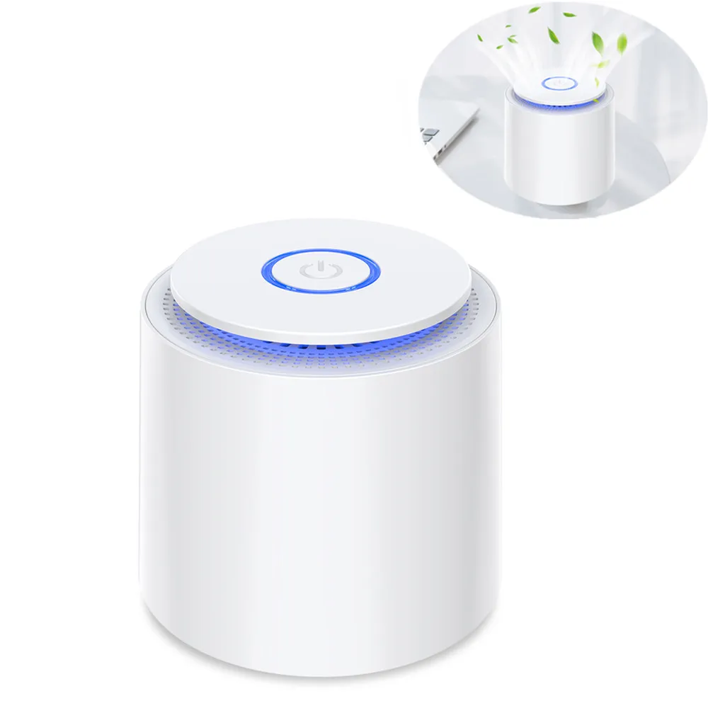 

2 Modes Portable USB Charging Air Purifier LED Night Light HEPA Filter Air Cleaner For Home Office PM 2.5 Bacterial Smoke Dust