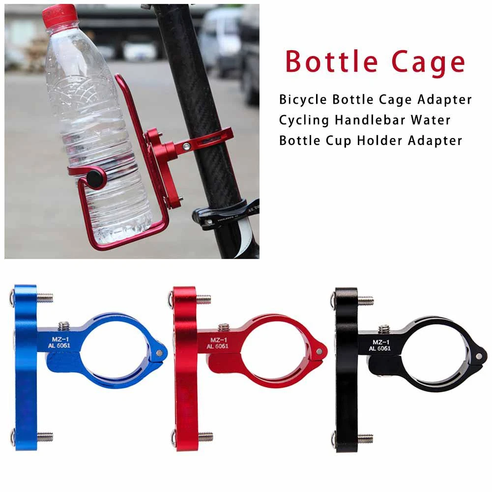 Bicycle Bike Water Bottle Cage Holder Clamp-Clip Handlebar Bracket Mount Adapter