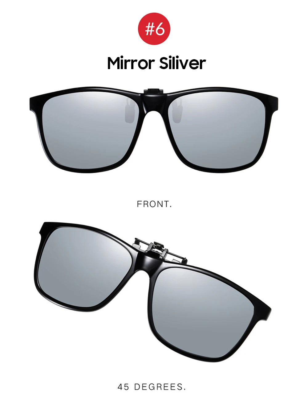 Fishing Polarized Pilot Flip Up Clip on Sunglasses Men Photochromic UV400 Women Driving Sun Glasses Color Change Night Vision