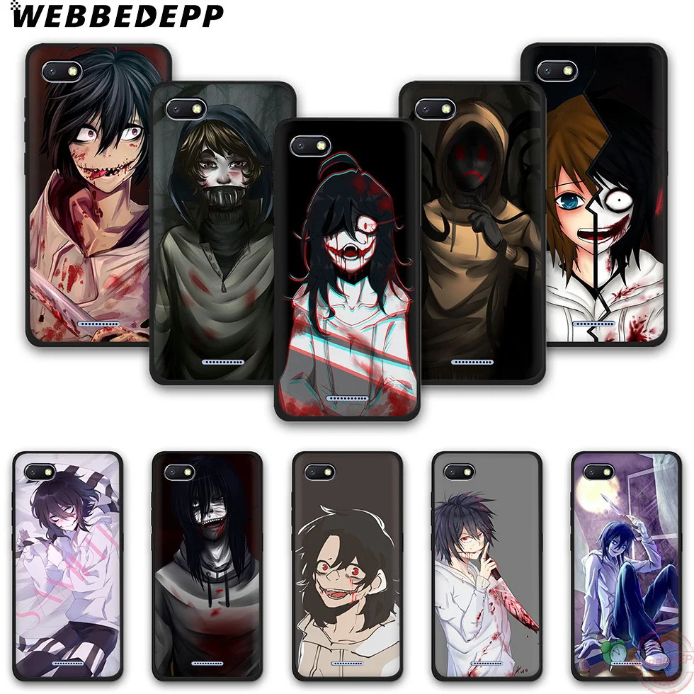 WEBBEDEPP Anime Jeff Killer Fashion Soft Silicone Phone Case for Redmi Note 6Pro 7Pro 4A 4X 5 5A 6A 8A 7 S2 note 8 |