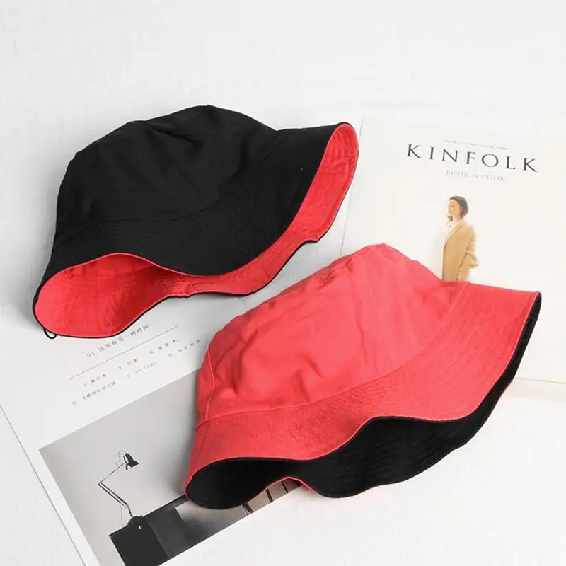 

Double-sided Fisherman Hat Fashion Casual Soft Top Foldable Sunshade Hat Four Seasons Universal