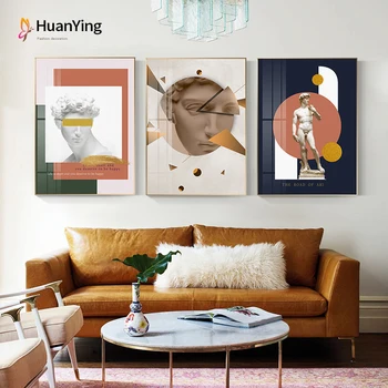 

Creative Abstract Canvas Painting David Sculpture Poster and Print Wall Art Pictures for Gallery Living Room Bedroom Home Decor
