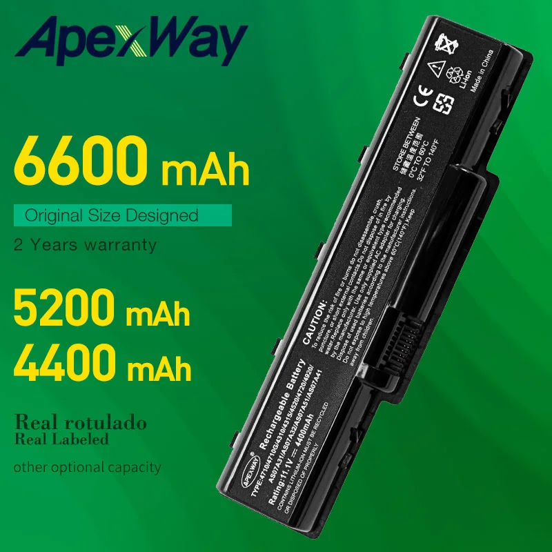 Apexway battery for Acer Aspire 5734Z 5735 5735Z 5737Z 5738 5738DG 5738DZG 5738G 5738PZG 5738Z AS09A71 BT.00604.022 BT.00604.023 |