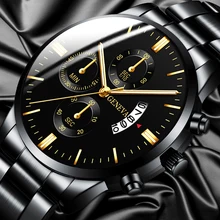 ^#Cheap Fashion Men Stainless Steel Watch Luxury Calendar Quartz Wrist Watches Business Casual Watch for Man Clock reloj hombre ^#Cheap Fashion Men Stainless Steel Watch Luxury Calendar Quartz Wrist Watches Business Casual Watch for Man Clock reloj hombre