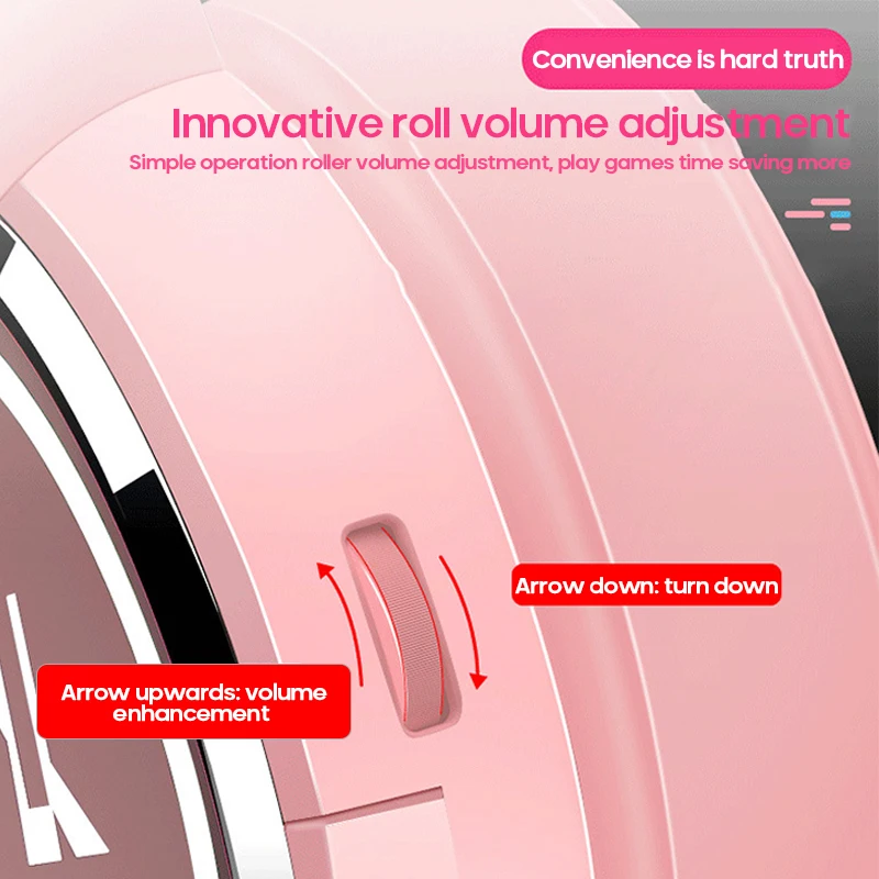 Headset Wired With Microphone X8 7 1 Pink Headphones Surround Sound Gaming Professional Gamer RGB Light For PS4 Phone PC
