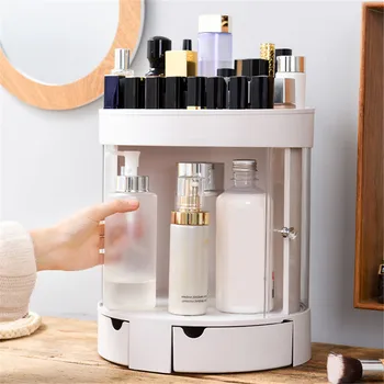 

360 Degree Rotatable Cosmetic Detachable Storage Box Spinning Makeup Organizer Makeup Storage Box Jewelry Storage Shelf