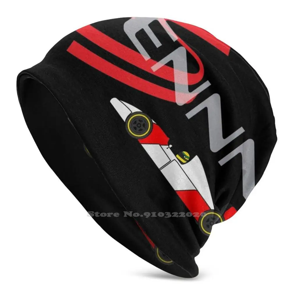 Ayrton Senna Design Minimalista Berretto Con Stampa 3D Fashion Outdoor Beanie Skullies Ayrton Senna Formula Racing Racer
