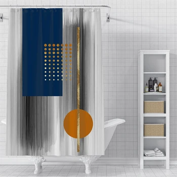 

Custom Abstract art Waterproof Shower Bath Curtain Printed Bathroom Decor Various Sizes#2020-06-04-20