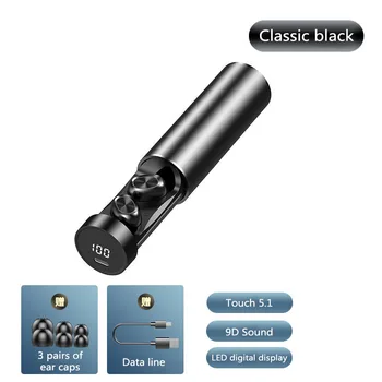 

TWS Bluetooth 5.1 Earphone Pull-out Wireless 9D Stero HIFI Sport MIC Earbuds Gaming Music Headset For Xiaomi Samsung Huawei