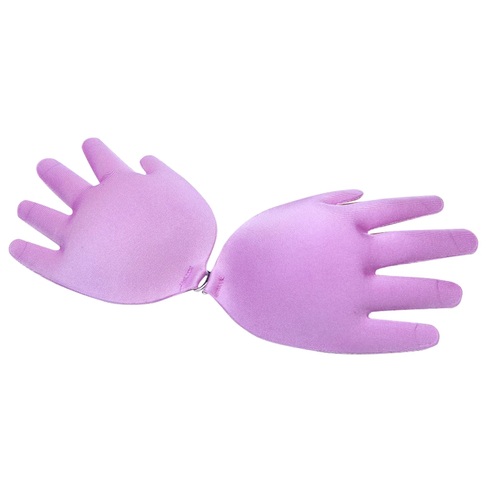 

Women Hand Shape Solid Seamless Front Closure Strapless Breathable Silicone Breast Lifting Push Up Self Adhesive Invisible Bra