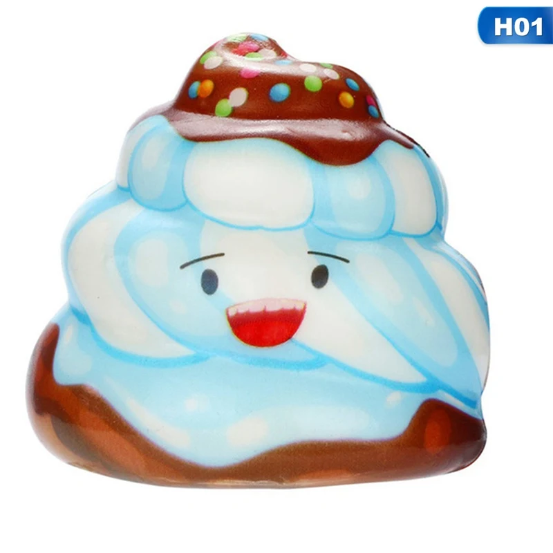 1 Kawaii антистресс милый PU медленно отскок крем торт красочный Poo медленно поднимающийся крем вентирование снятие стресса игрушки Poo торт крем игрушка - Цвет: 1