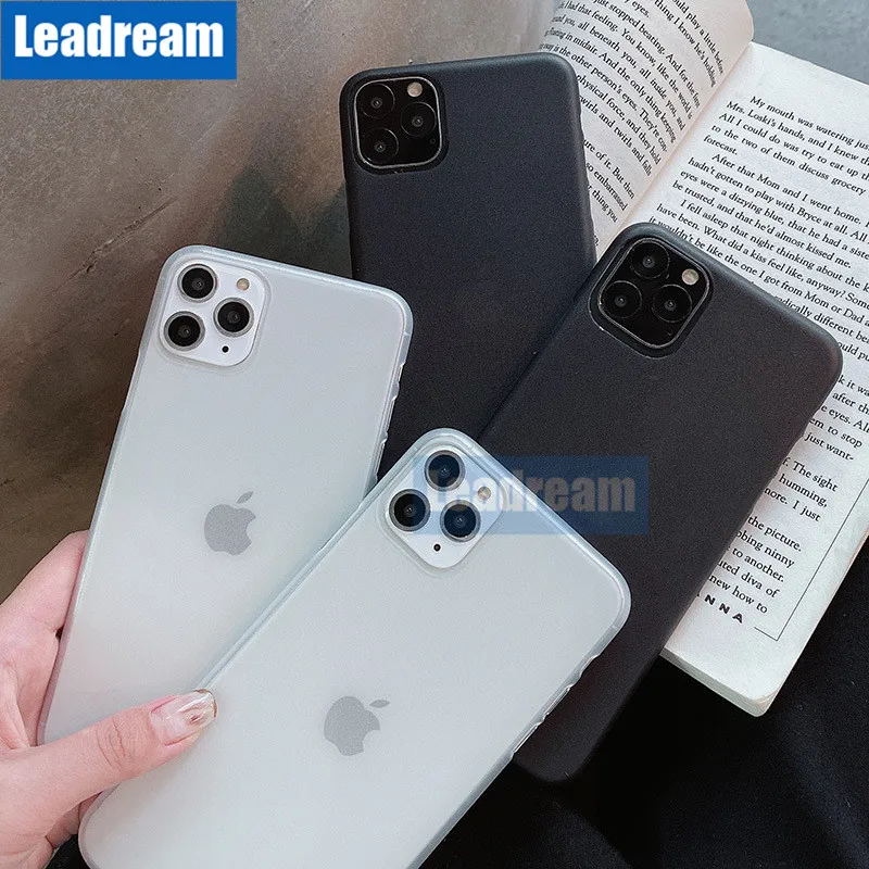 50 шт. для iPhone 11 Pro Max, Ультратонкий матовый мягкий чехол с большим отверстием 0,3 мм для iPhone 11 Pro