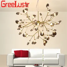 Скандинавские ветви дерева светодиодные люстры пост-современный Светлячок декоративные потолочные люстры лампа творческая личность Магазин Салон Блеск