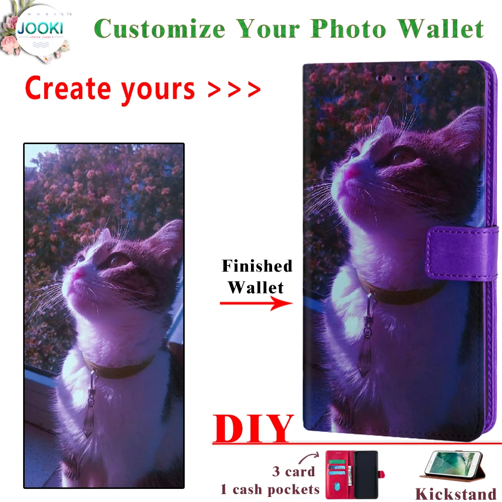 

Kantan Sumaho 705KC leather case wallet embossed Customize Your Photo retro pu leather flip wallet cover case for Kantan Sumaho 705KC Case Wallet