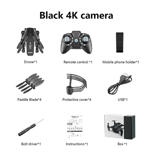 RC Mini Drone 4K Professional With HD Camera Folding Super Long Endurance Aircraft One Key Return Quadrocopter Gift Kid Toys