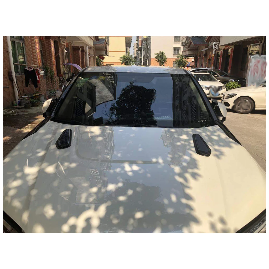 Universal Car Auto Engine Hood Vent Vents Louver Trim ABS CarbonFiber 13x4''