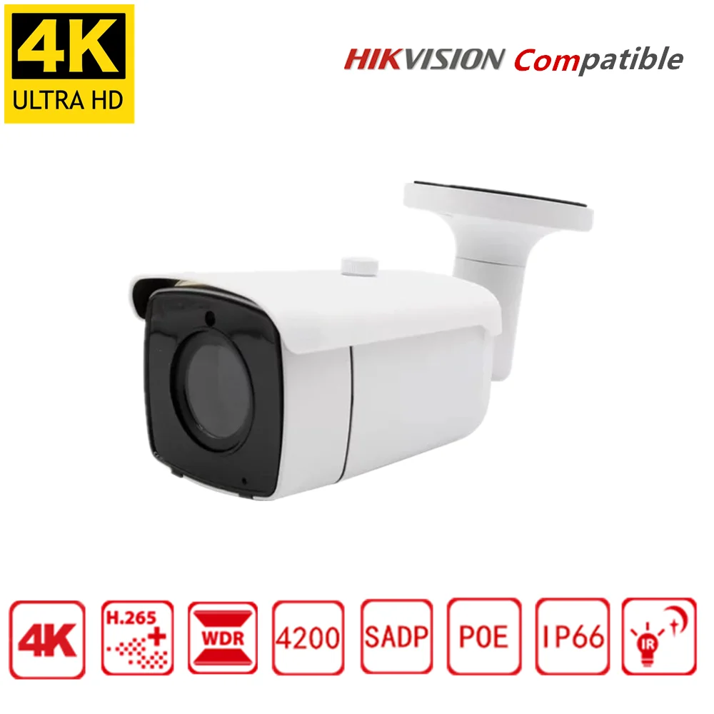 4K Bullet IP камера антивандальная H.265 48 в POE 8MP и 5MP камера P2P обнаружения движения металла ONVIF совместимый Hikvision