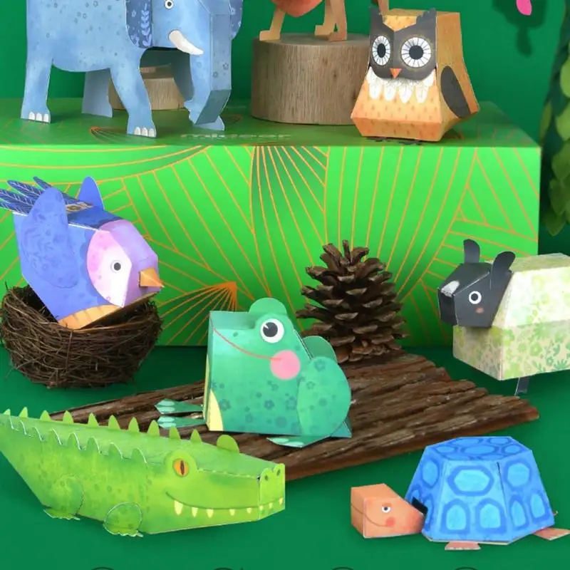 3D Paper Model Cartoon Children Origami Book Kindergarten Paper-Cut Toys