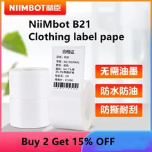 NiiMbot – étiquette volante pour vêtements B21, papier d'impression vierge auto adhésif pour étiquettes de prix thermiques