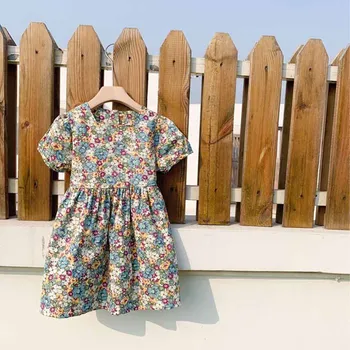 

Kids Clothes Dress For Girls 2020 Summer Girls floral Dress Lace Flower Design Baby Party Princess Dress Toddler Girl Dresses