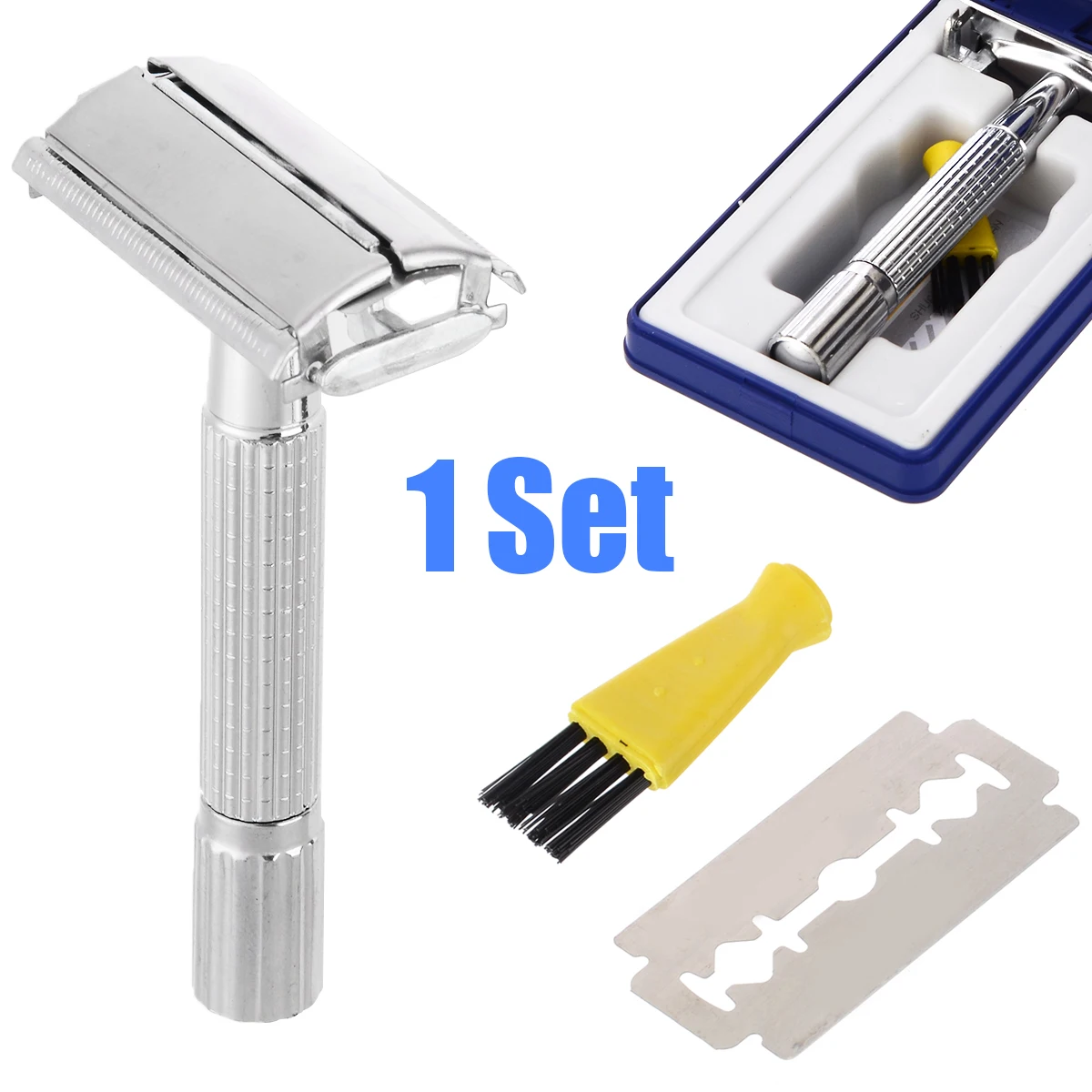 Men`s Traditional Classic Manual Safety Razor Double Edge Shaving Shaver