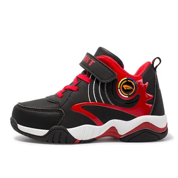 

Mudipanda Children's basketball shoes male boys basketball shoes big kids sports leather Winter student warm casual shoes