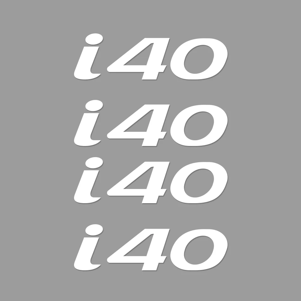 For i40 4 шт. автомобильный стеклоочиститель наклейки для hyundai Elantra Accent Tucson i40 i30 i10 i20 Veloster IX35 IX20 Solaris Genesis сантафе GDi - Название цвета: For i40