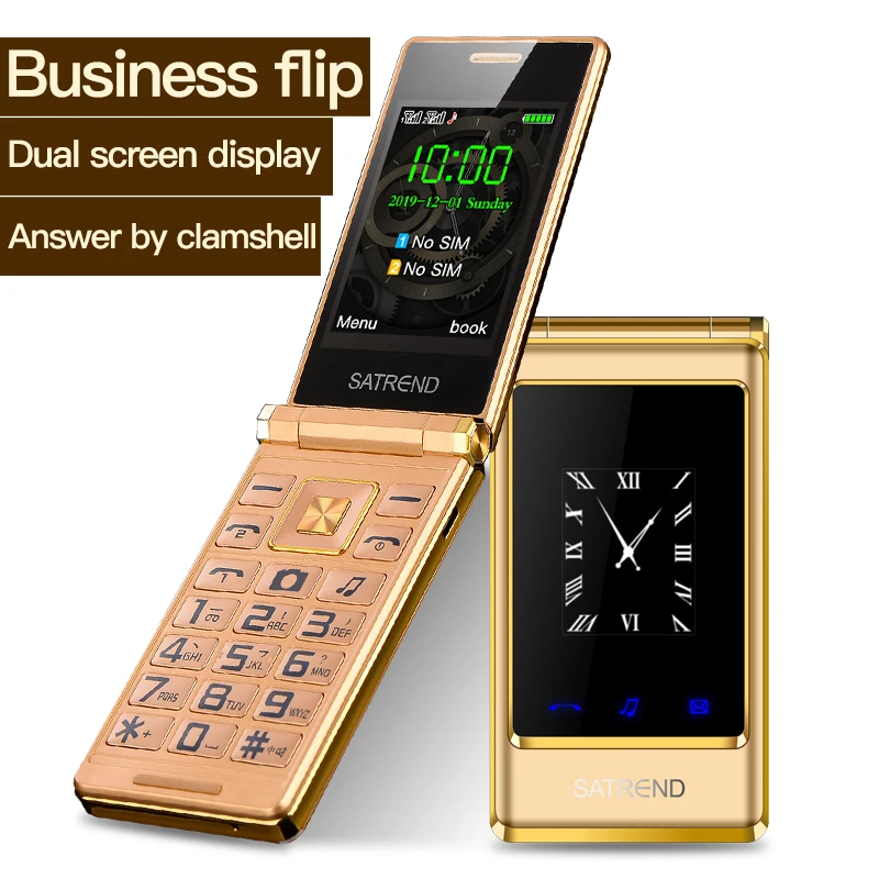 UNIWA A15 старшая большая кнопка телефон двойной экран двойная Sim GSM флип мобильный