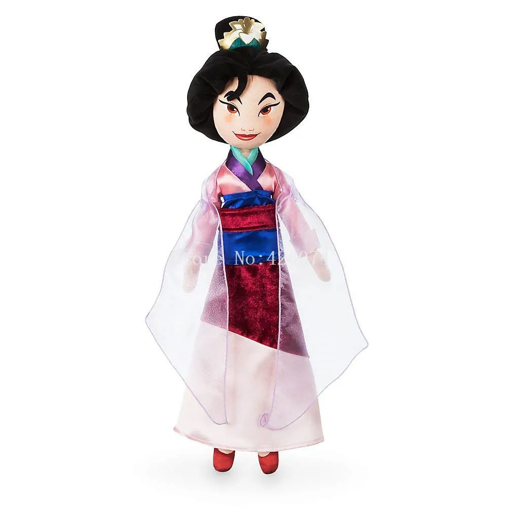 Новая принцесса Аладдин Рапунцель Белоснежка Белль Русалка Ариэль Покахонтас плюшевые куклы для детей мягкие игрушки для детей Подарки 46 см - Цвет: Белый
