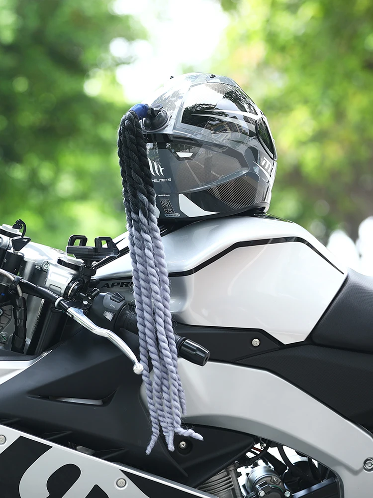 Cool personality motorcycle balance car helmet men's dirty plait ladies helmet retro plait decoration ideas