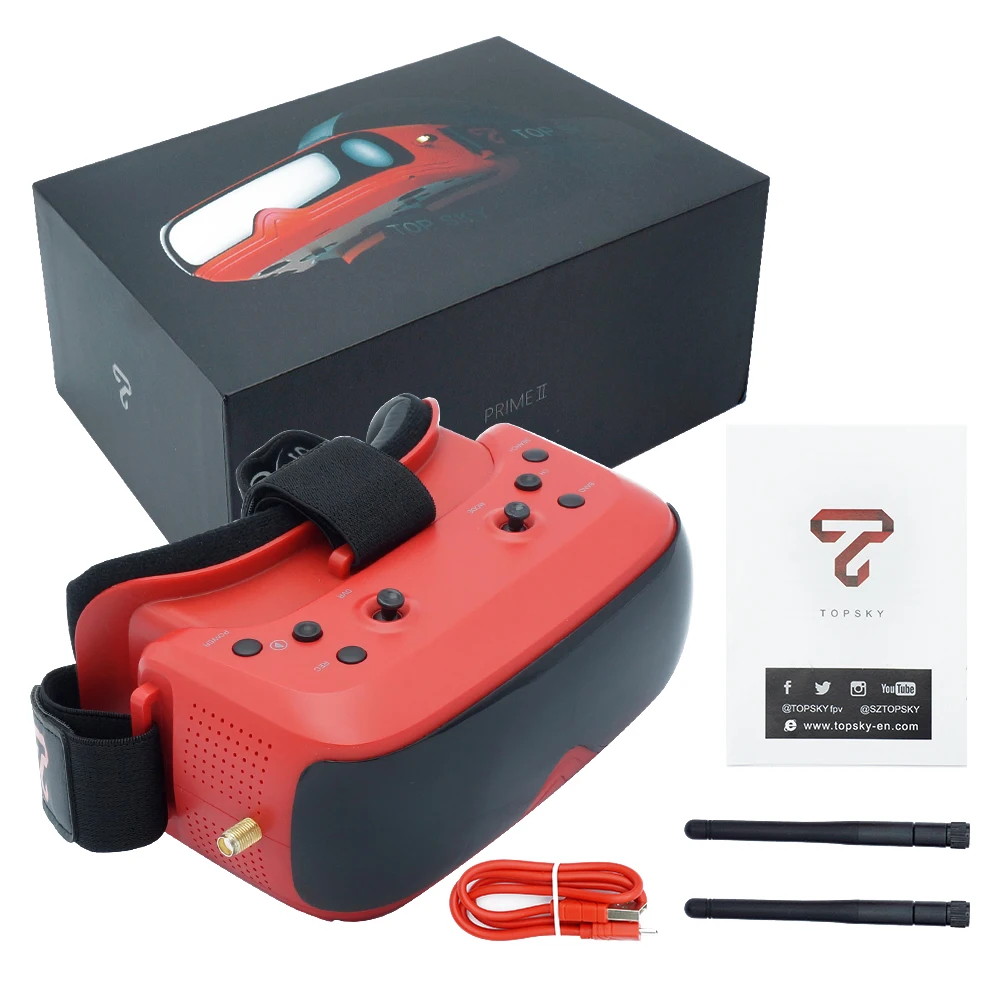 

Hot TOPSKY PRIME II 2 FPV Goggles 480&320 Display 58-72mm IPD DVR For Emax TinyhawkS Mini FPV Racing Drone