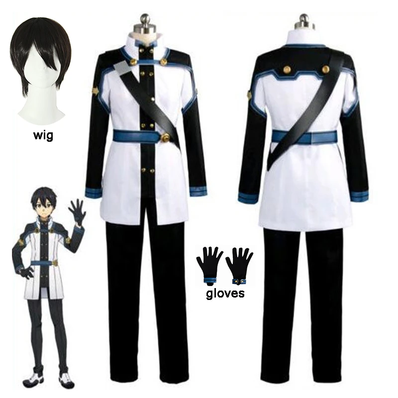 Sword Art Online SAO Movie: Ordinal Scale Kirigaya Kazuto Kirito Coat Tops  Pants Uniform Anime Outfit Cosplay Costumes and wig|Trang Phục Anime| -  AliExpress