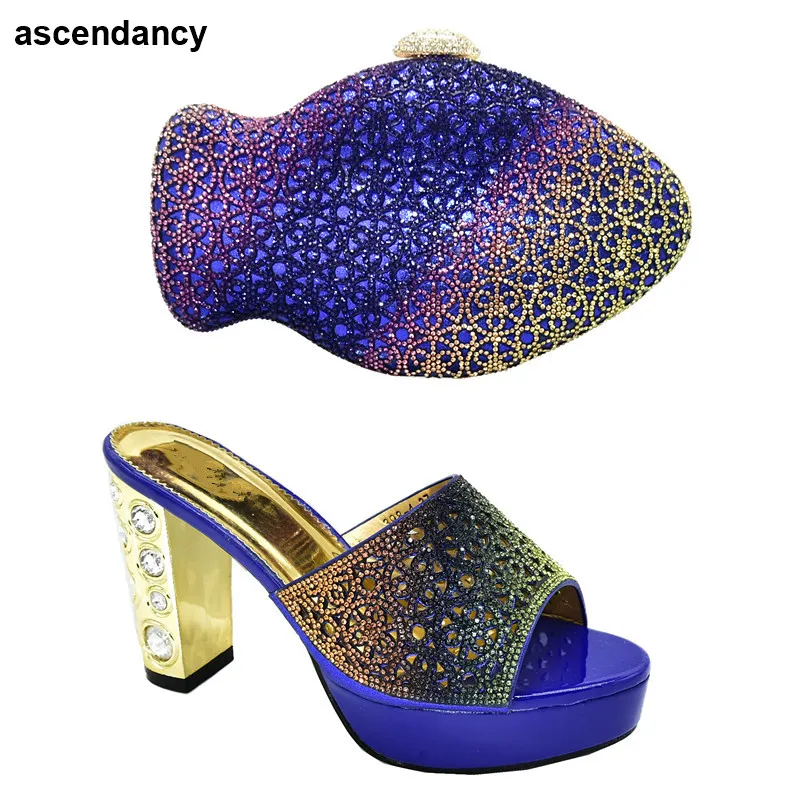 

Latest Shoe and Bag Set for Party In Women Italian Designer Shoes and Bags Matching Set Nigerian Women Party Pumps High Heels