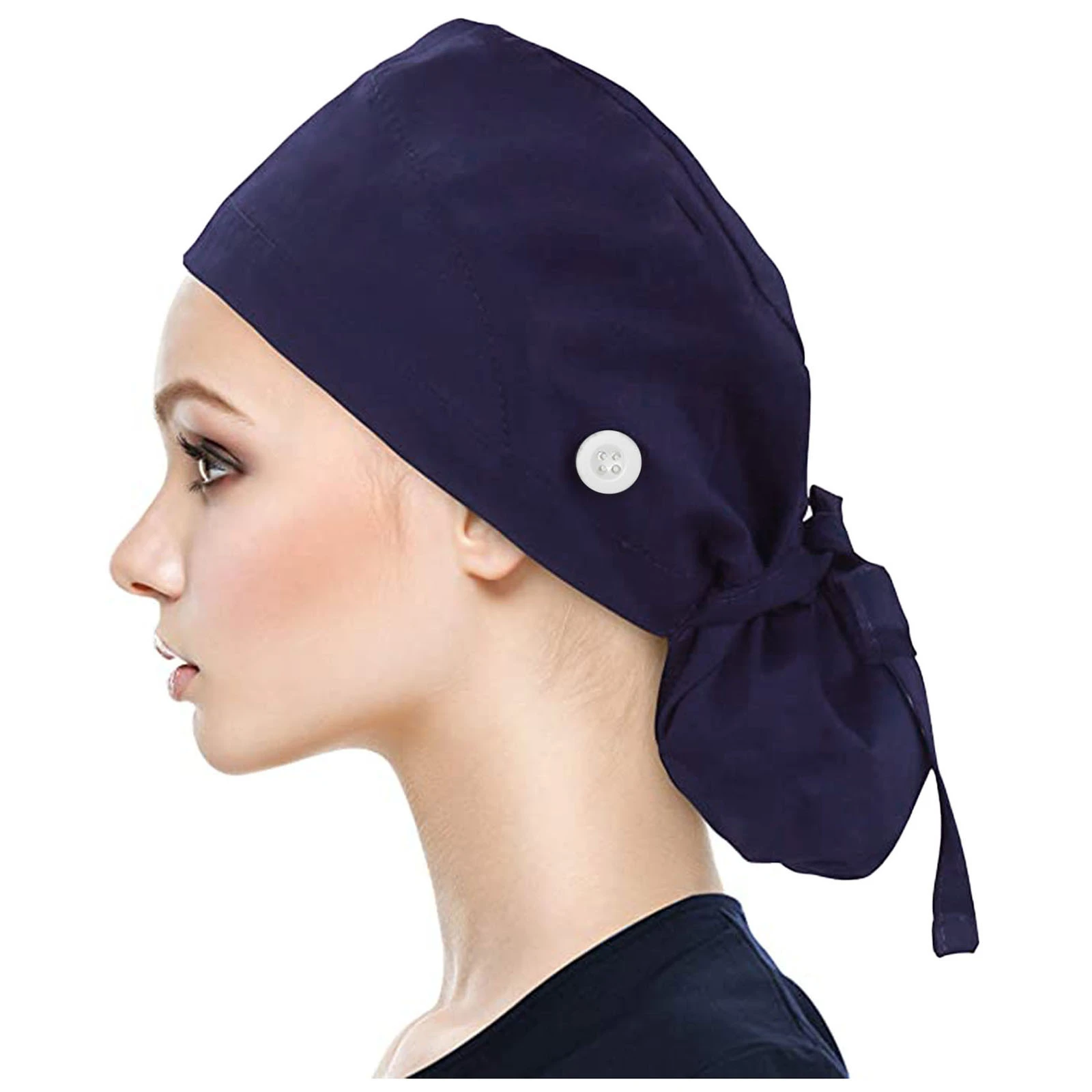 best beanie brands Working Scrub Cap with Button Sweatband Solid Nursing Hat Adjustable Tie Back Elastic Bouffant Hat Head Scarf gorros quirurgicos winter toque