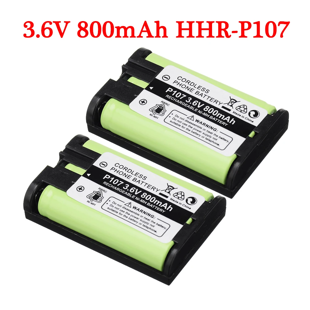 3.6v 800mAh P107 Rechargeable Cordless Phone Battery for Panasonic HHR