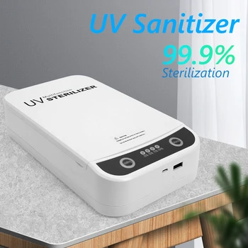 

Phone Mask UV Sanitizer UVA UVC Sterilizer Light Disinfection UV Sterilizer for Disposable Face Mask Smartphone Toothbrush Watch