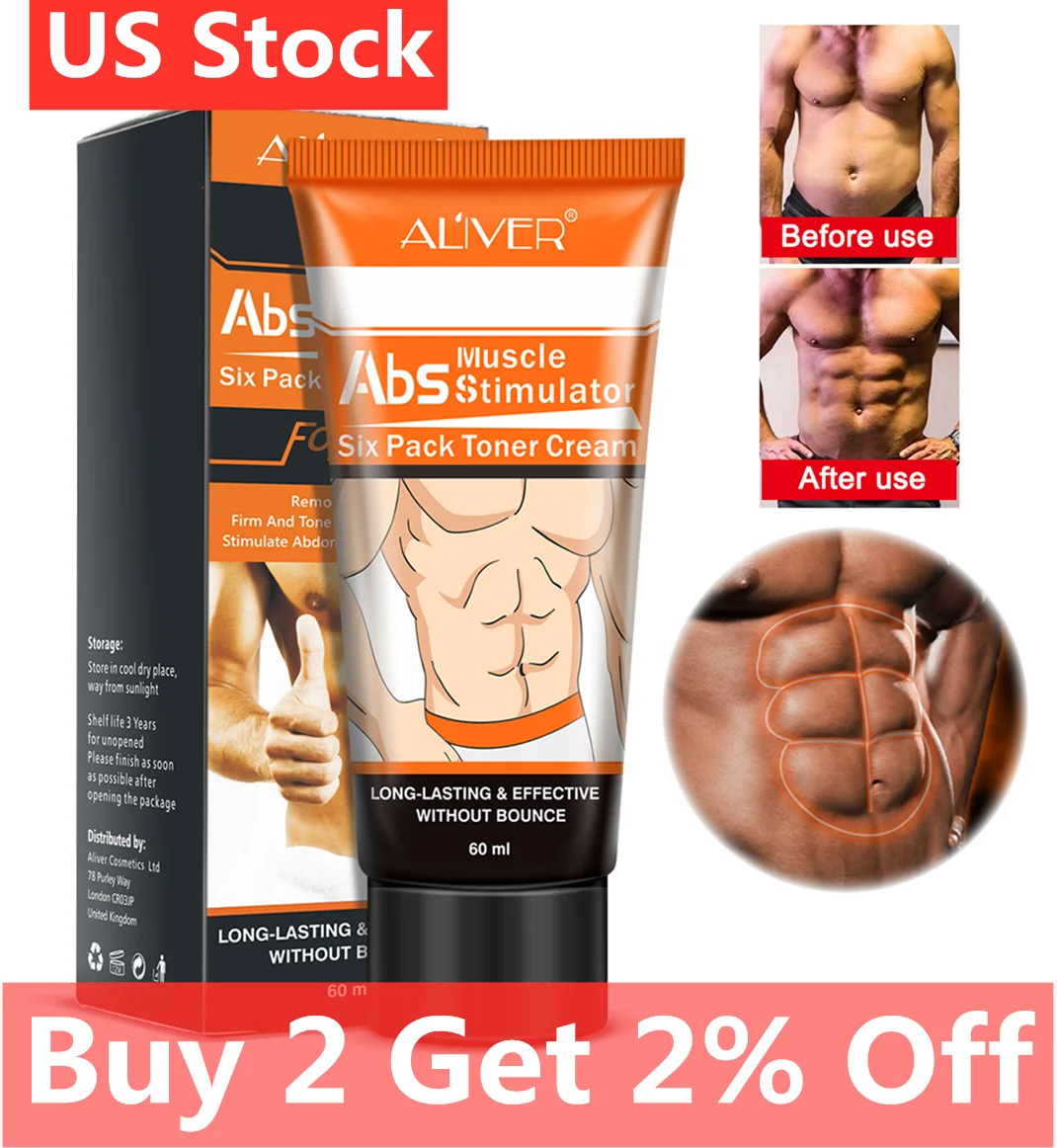 

Abdominal Muscle Cream Hot Cream Anti-Cellulite Slimming Creams Belly Muscle Tightening Cream Fat Burner Weight Loss Treatment