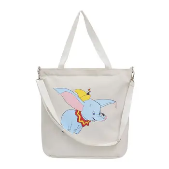 

2020 woman bag cartoon Mickey and dumbo Canvas bag One shoulder bag casual large capacity crossbody bag student bag girl's bag