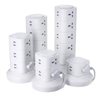 

Multi Layer Vertical Power Socket Powerboard Multi Layer Vertical Tower Socket 6 USB Port Outlet Charger Power Strip Protector